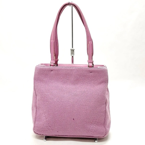 Prada Women’s Purple/Lavender Vintage Wool Knitted Tote Bag/Purse/Handbag 💜 - Picture 2 of 10